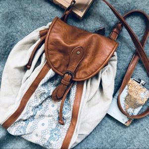 Free People Linen Crossbody Bag